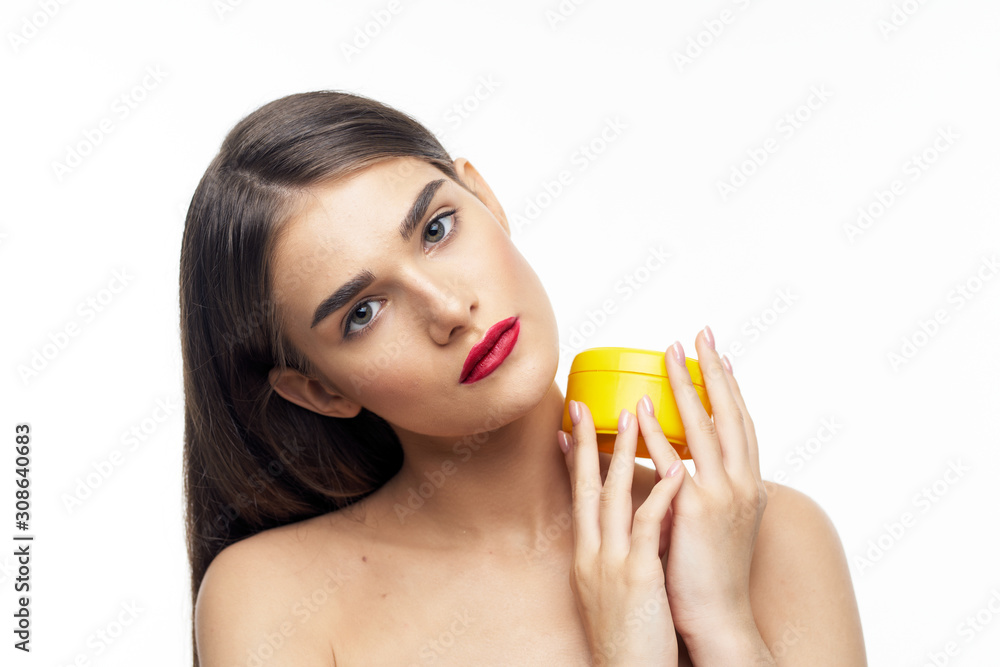 beautiful woman bare shoulders clean skin beautiful woman bare shoulders clean skin