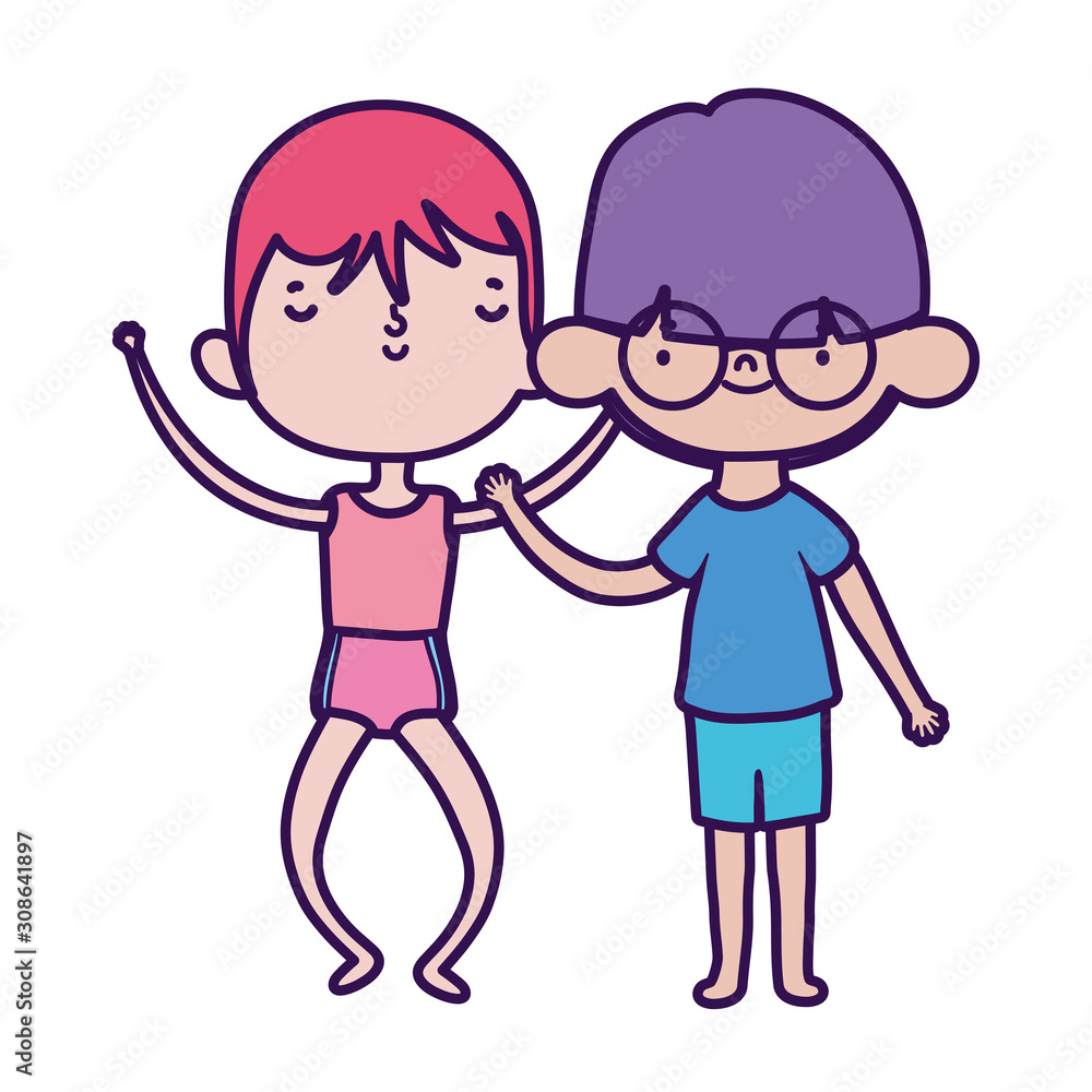 cute little boys friends together cartoon characters cute little boys friends together cartoon characters
