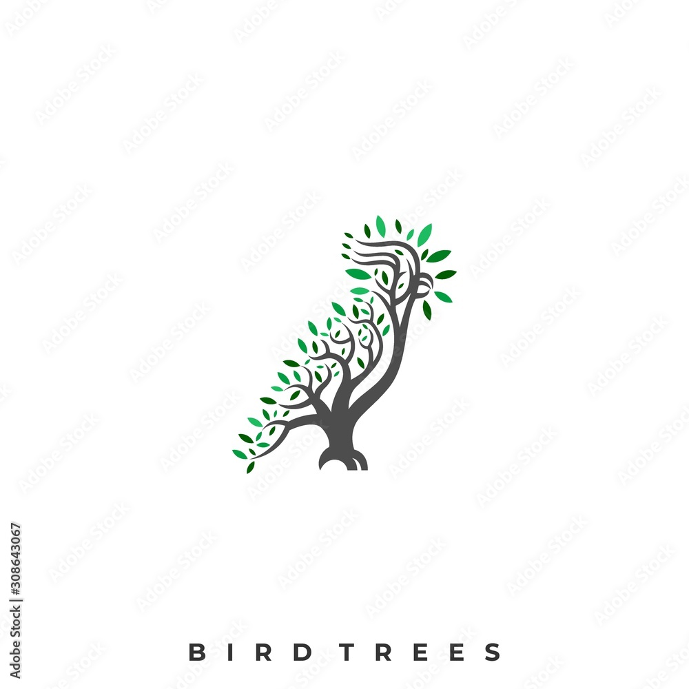 Bird Tree Illustration Vector Template Bird Tree Illustration Vector Template