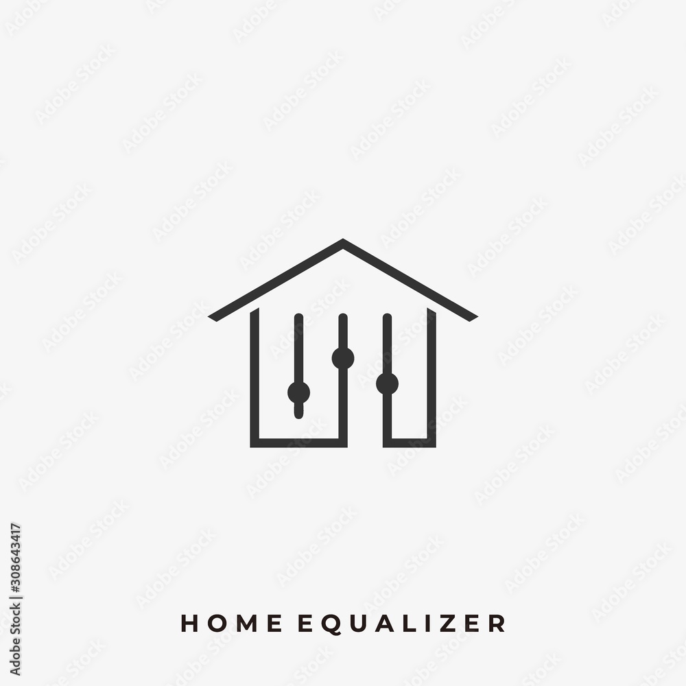 Home Equalizer Illustration Vector Template Home Equalizer Illustration Vector Template