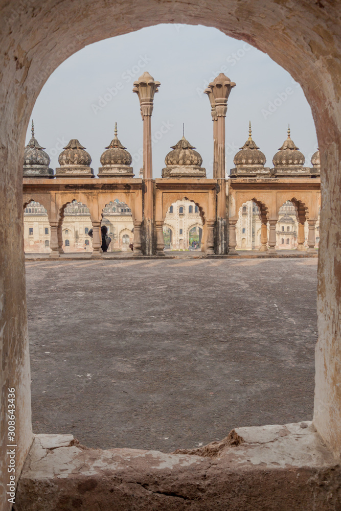 Terrace of Bara Imambara in Lucknow, Uttar Pradesh state, India