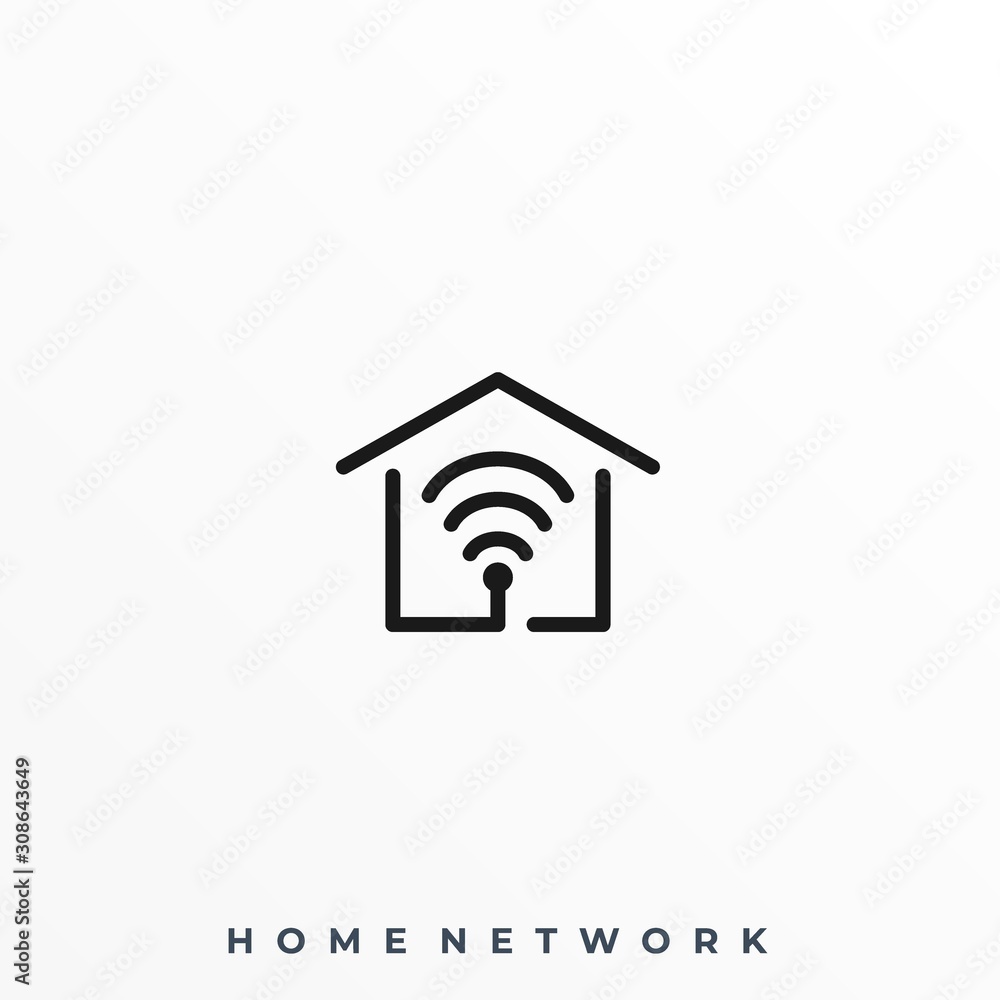 Home Network Illustration Vector Template Home Network Illustration Vector Template