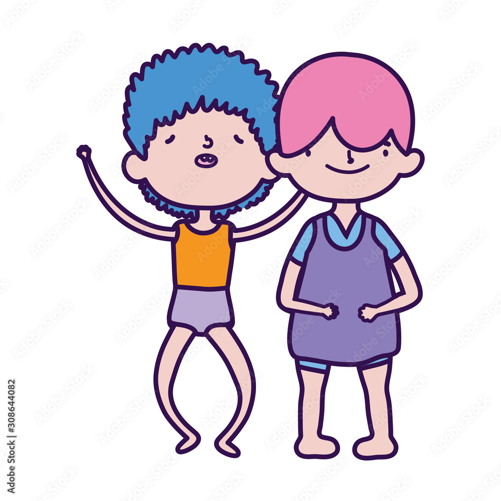 cute little boys friends together cartoon characters cute little boys friends together cartoon characters