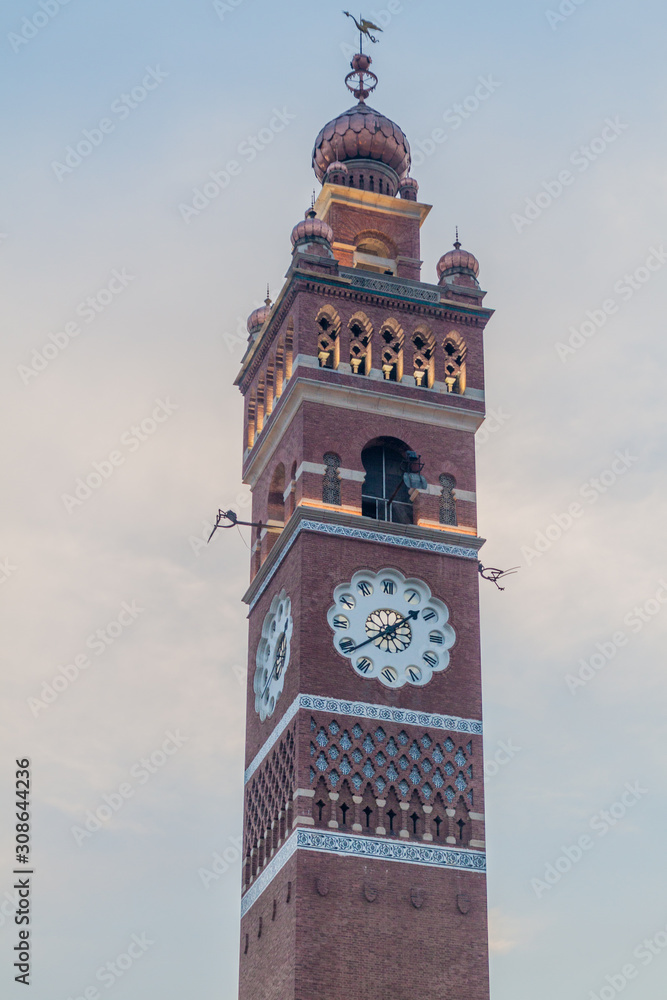 Husainabad Clock Tower in Lucknow, Uttar Pradesh state, India