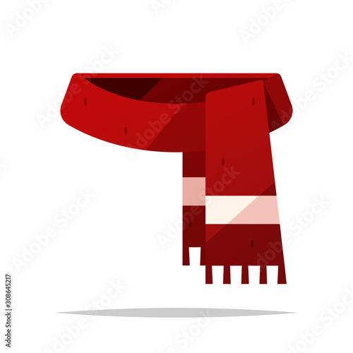 Winter scarf vector isolated illustration