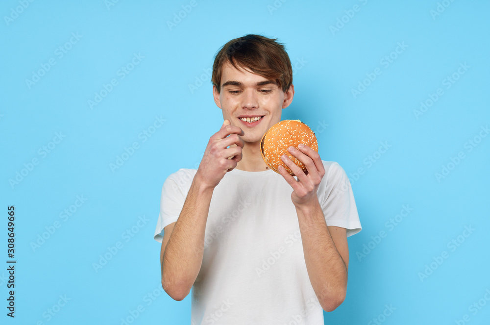 boy eating sandwich