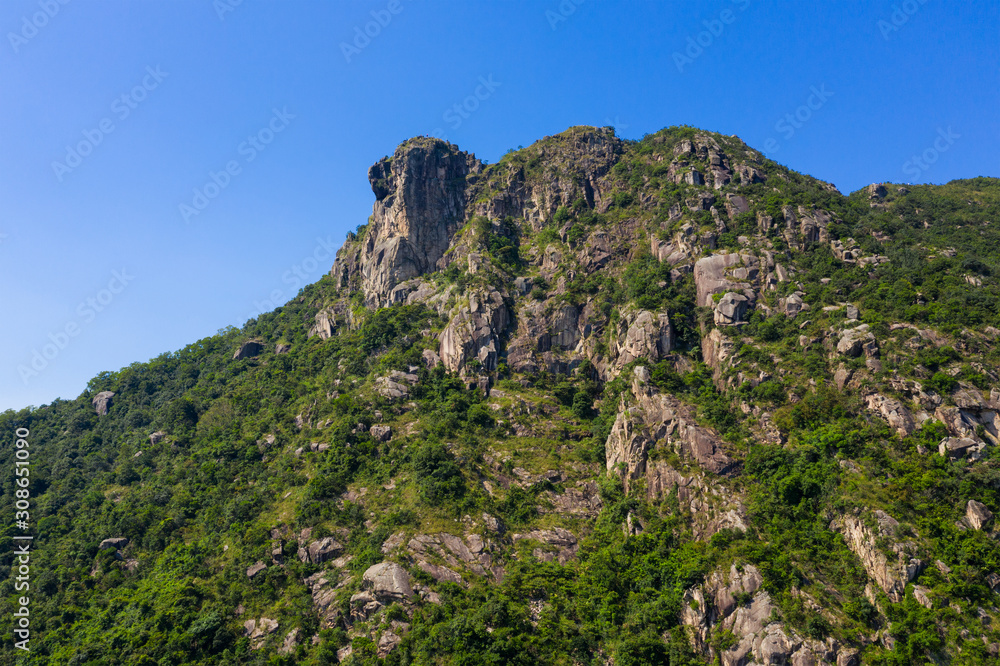 Hong Kong lion rock mountain