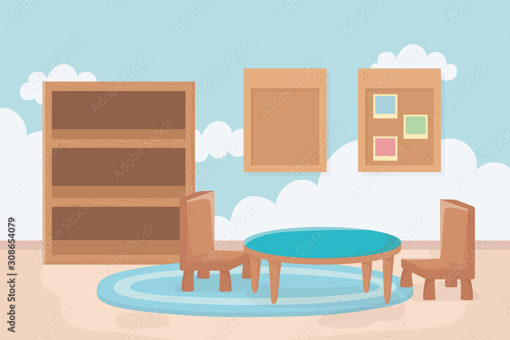 kids zone, shelf board wooden table and chairs carpet furnitures kids zone, shelf board wooden table and chairs carpet furnitures