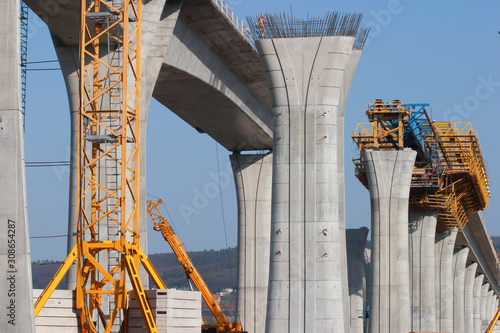 Concrete pillars
