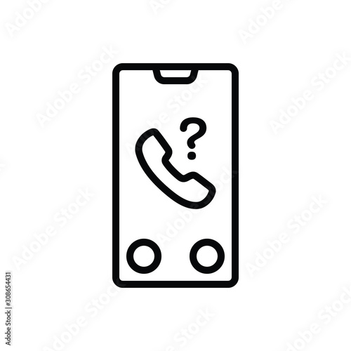 Black line icon for whose 