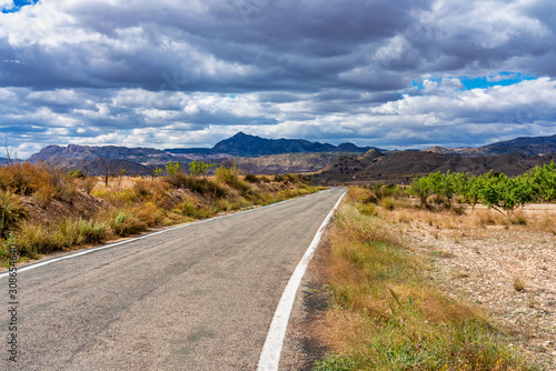 Landscape view of El Tolle near Murcia in Spain