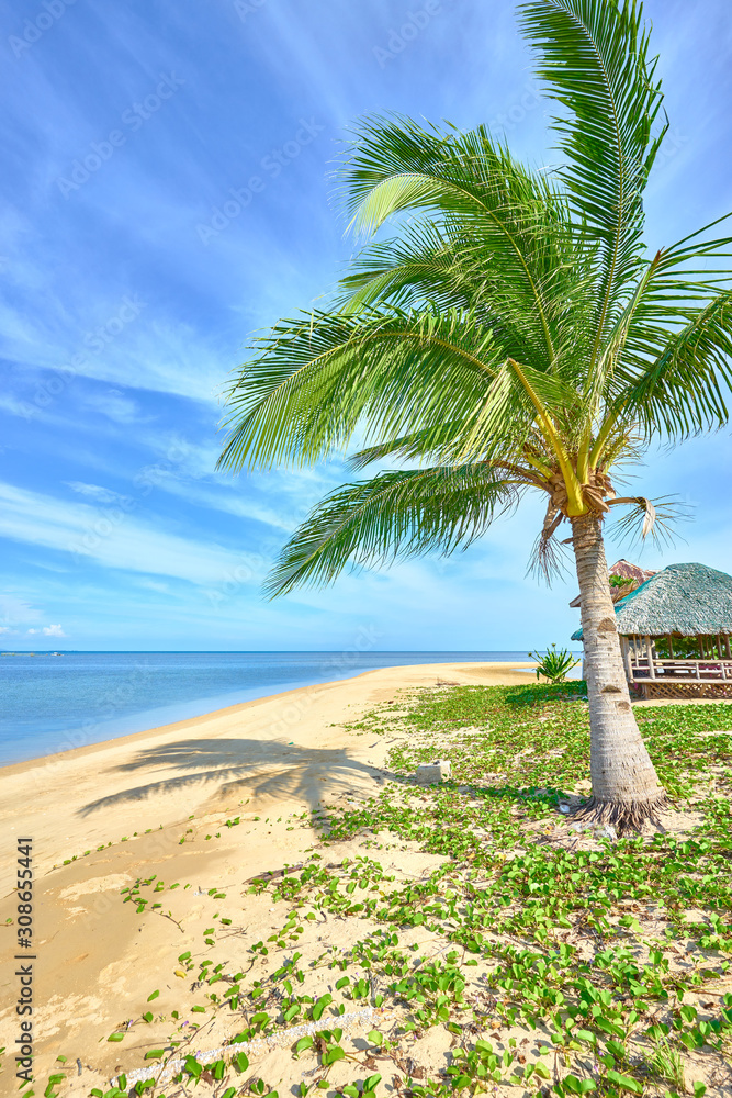 Fototapeta premium Tiny exotic Island with mini resort in the east part of Palawan - Philippines. Coab Island