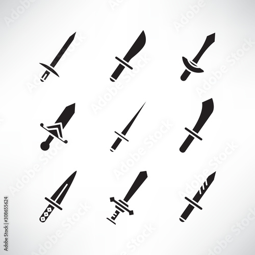 sword and rapier icons set