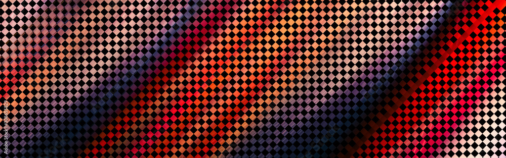 Abstract background in grunge style, there is blur and grain. Elements of a racing flag are depicted. The concept of superiority, speed, desire for victory, racing.