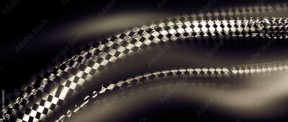 Abstract background in grunge style, there is blur and grain. Elements of a racing flag are depicted. The concept of superiority, speed, desire for victory, racing. Abstract background in grunge style, there is blur and grain. Elements of a racing flag are depicted. The concept of superiority, speed, desire for victory, racing.