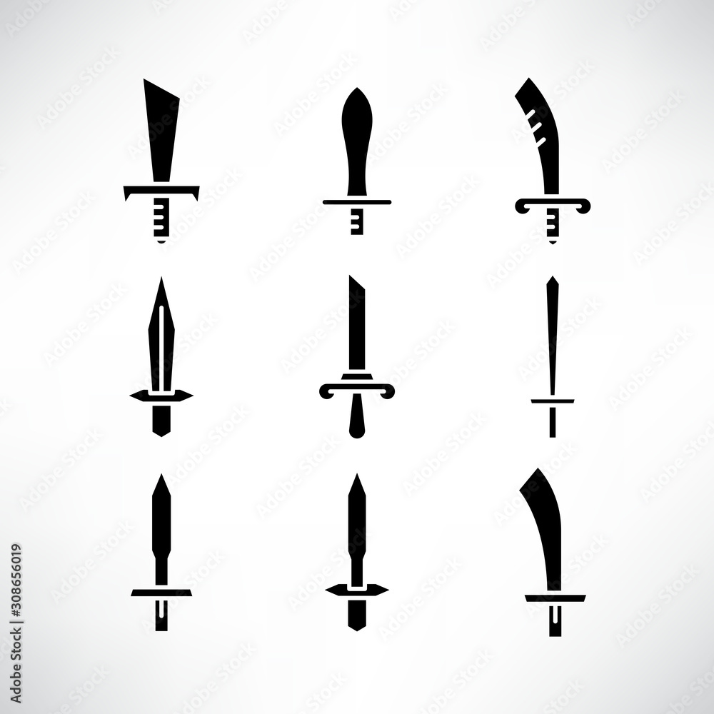 sword and rapier icons set sword and rapier icons set