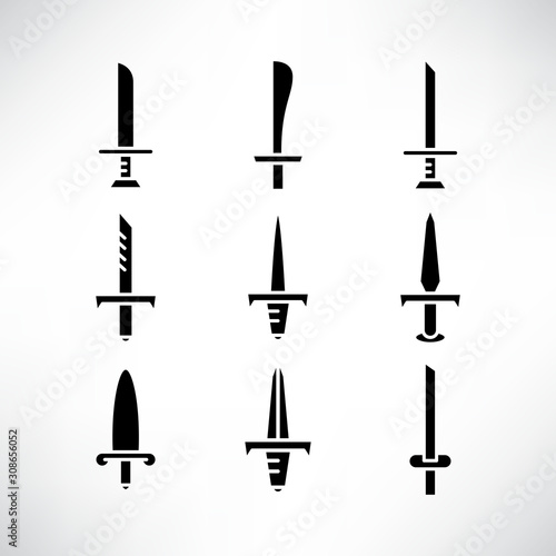 sword and rapier icons set