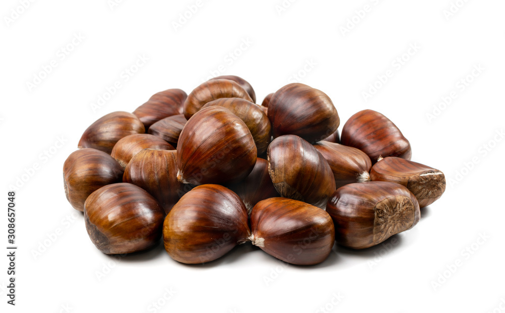 Edible Sweet Chestnuts, Healthy Autumn and Christmas Food Edible Sweet Chestnuts, Healthy Autumn and Christmas Food