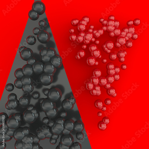 Wallpaper Mural abstract black and red bubble caviar quadrat background Torontodigital.ca