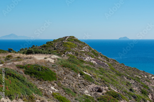 Mittelmeer Küstenlandschaft im Süden von der Insel Kos Griechenland