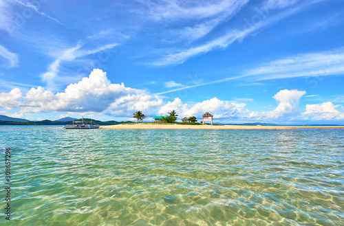 Tiny exotic Island with mini resort in the east part of Palawan - Philippines. Coab Island photo