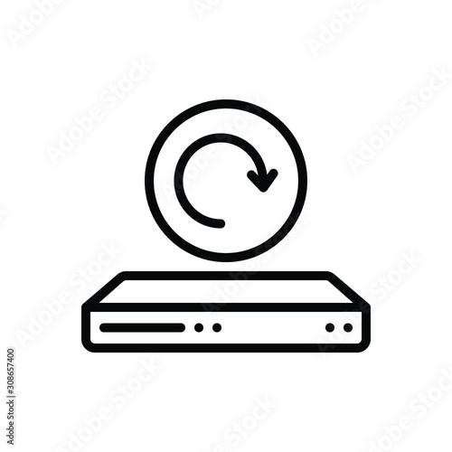 Black line icon for recover