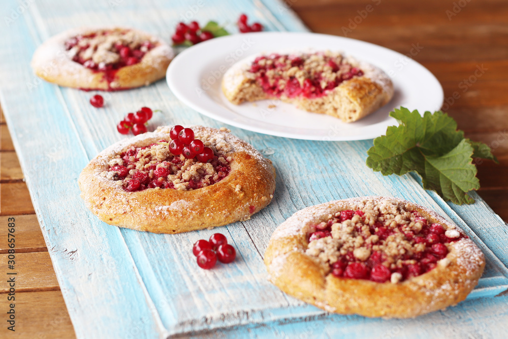 Fresh baked homemade red currant mini pies Fresh baked homemade red currant mini pies