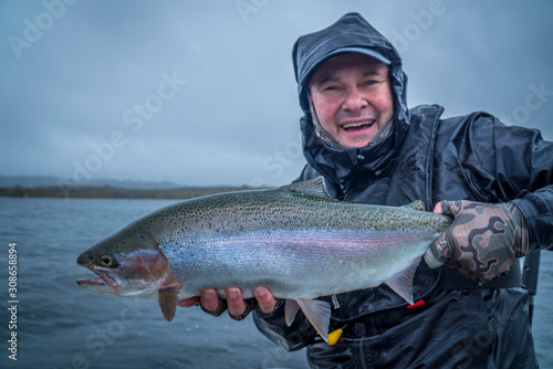Fly fishing trout
