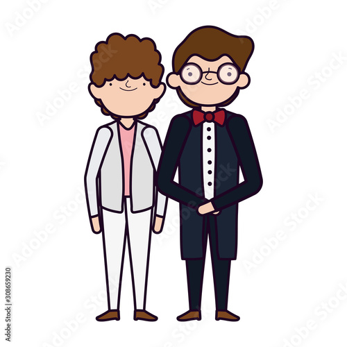 wedding groom men character cartoon