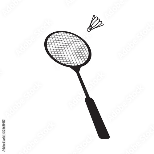 Badminton icon design template vector isolated