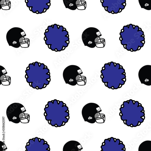 Football vector seamless pattern background