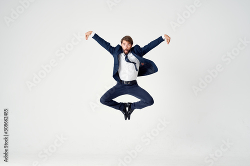 young man jumping in the air