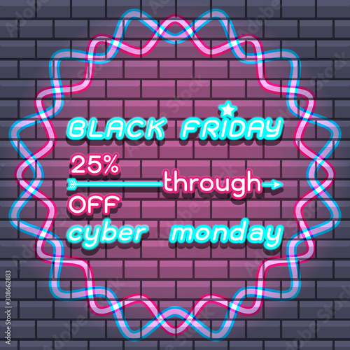 Created black friday through cyber monday sale promotion