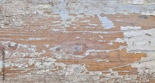Old Used Wood With Peeling Paint