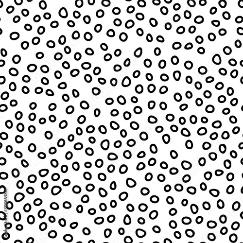 Fototapeta Naklejka Na Ścianę i Meble -  Irregular ellipses handdrawn seamless pattern