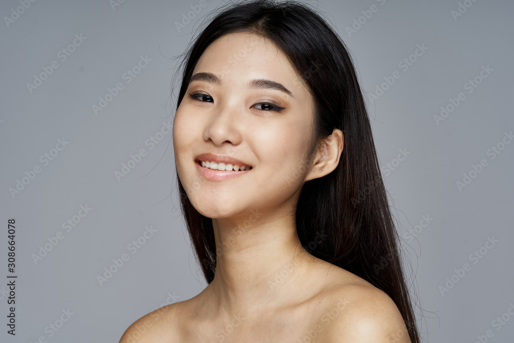 beautiful woman bare shoulders clean skin beautiful woman bare shoulders clean skin