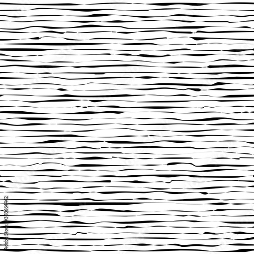 Horizontal lines charcoal hand drawn seamless pattern