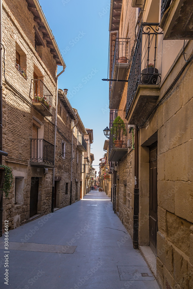Laguardia, Spain. Main (Mayor) street of the old city