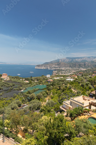 Sorrento. Italy. Aerial view of Sorrento and the Bay of Naples. © wjarek