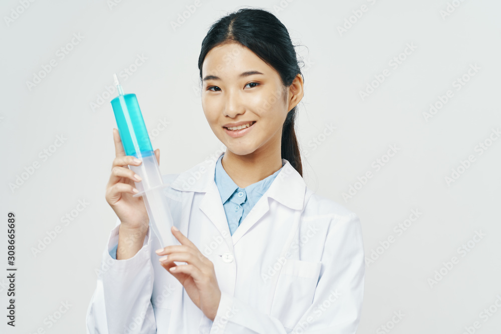 young doctor with syringe young doctor with syringe