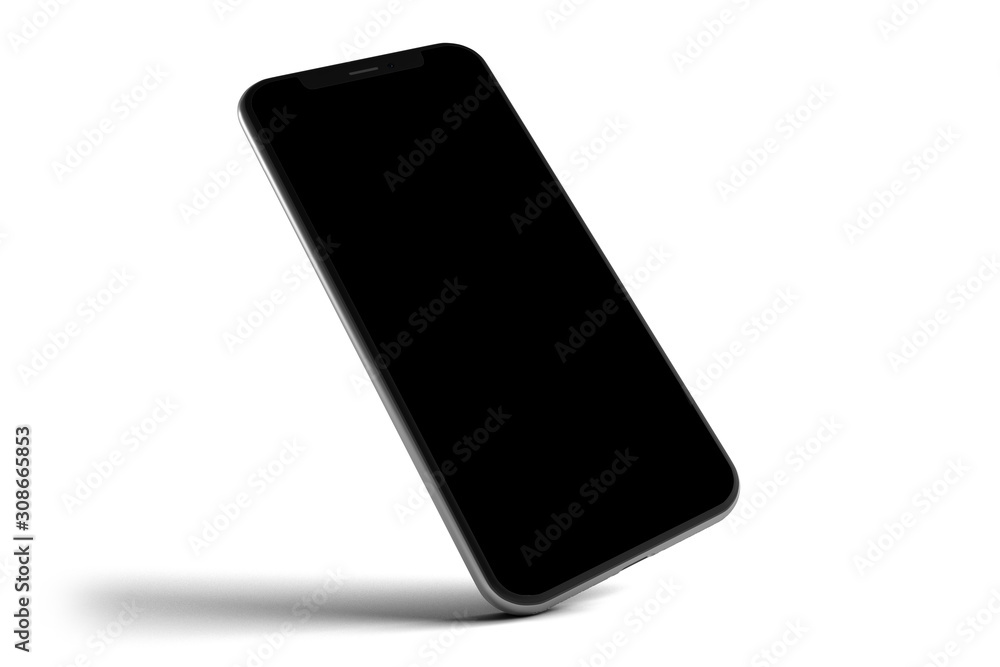 Isolated Smartphone Mockup - 3d rendering Isolated Smartphone Mockup - 3d rendering