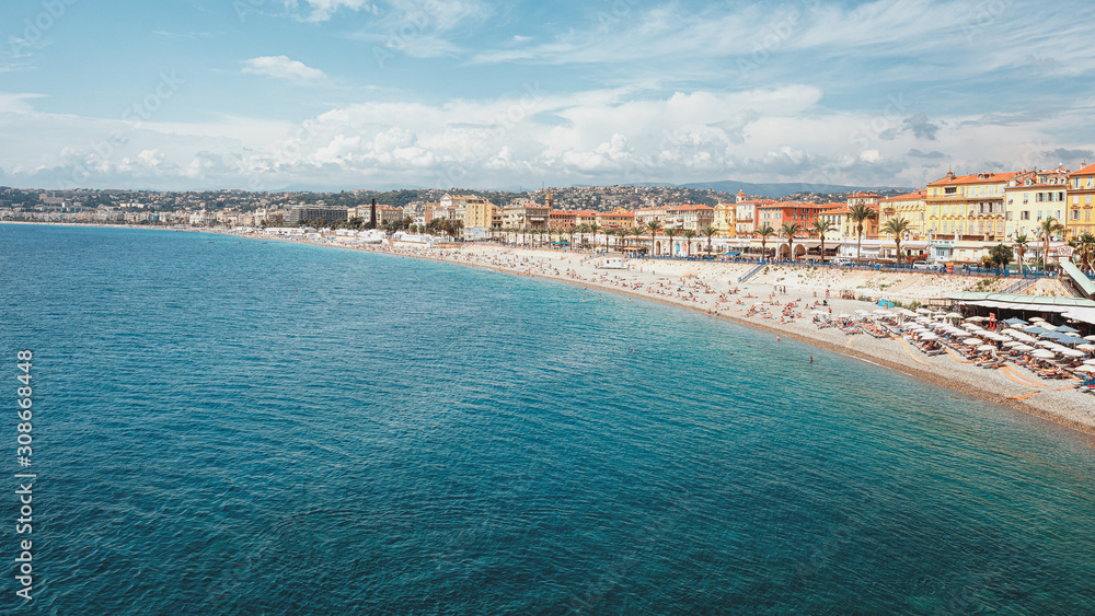 The public baths Plage de Castel and Plage des Ponchettes in the French city of Nice