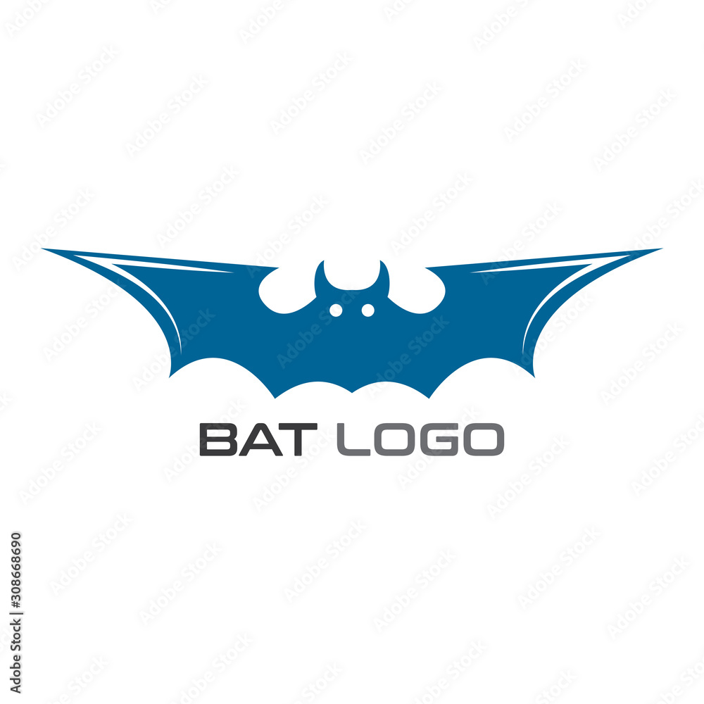 Bat open wings Logo concept elements icon template Bat open wings Logo concept elements icon template