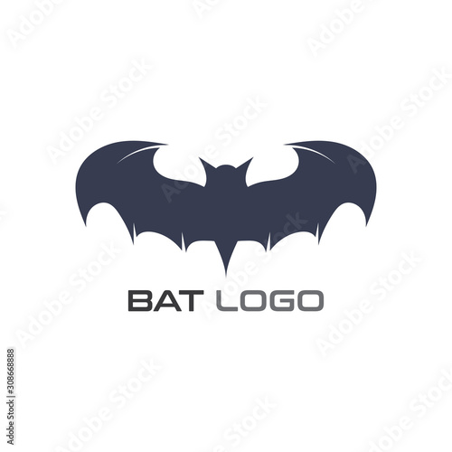 Фотография Bat open wings Logo concept elements icon template