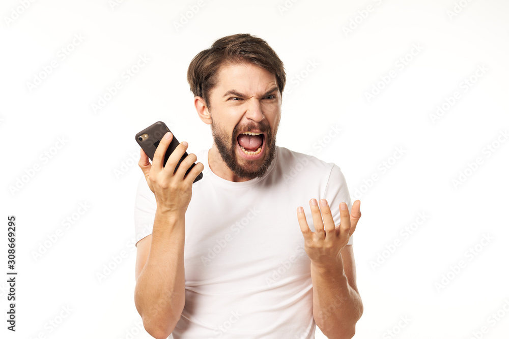 young man with mobile phone