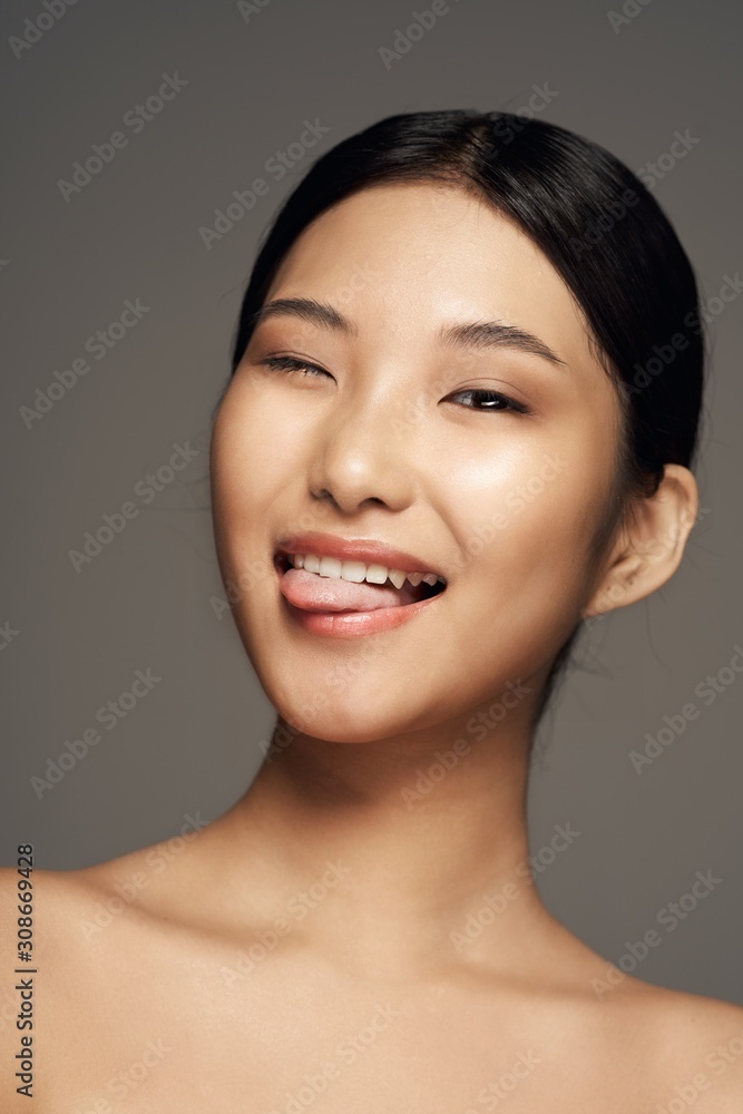 beautiful woman bare shoulders clean skin beautiful woman bare shoulders clean skin