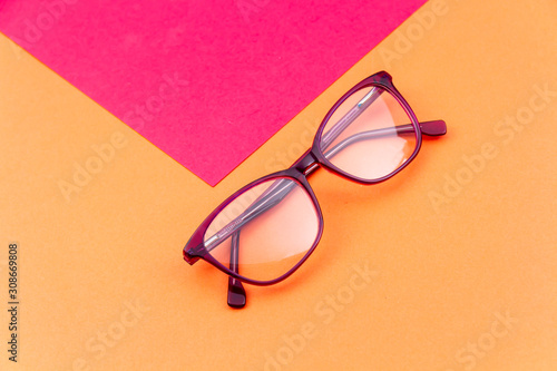 Cool and creative Eyeglasses with colorful background