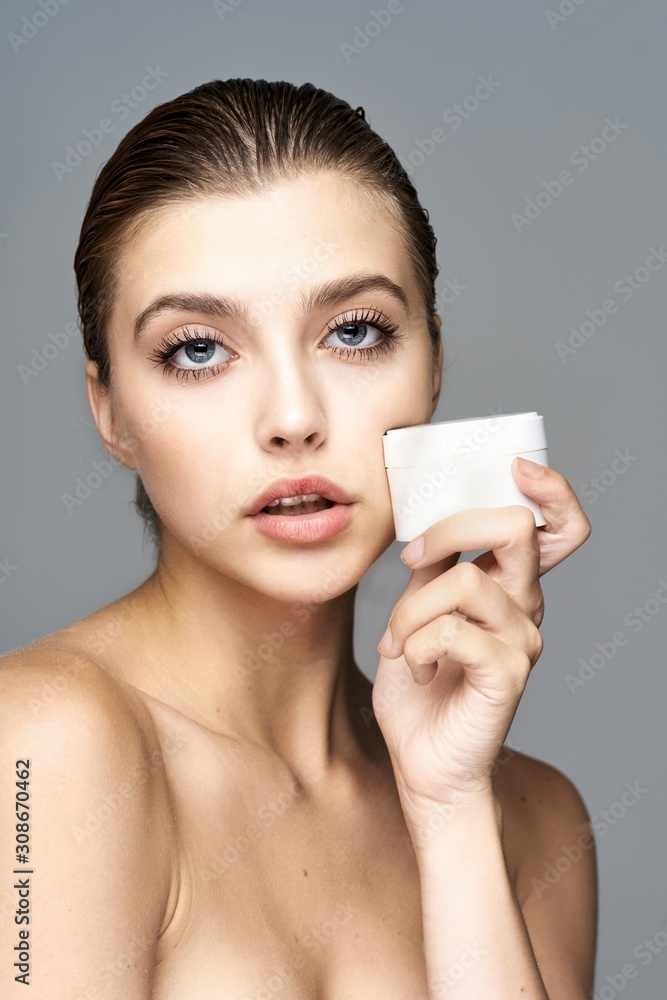 beautiful woman bare shoulders clean skin beautiful woman bare shoulders clean skin