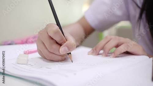 Female hands are calculating numbers