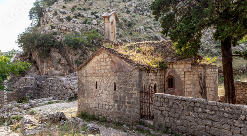 the building of an old, abandoned temple in Kotor, Montenegro